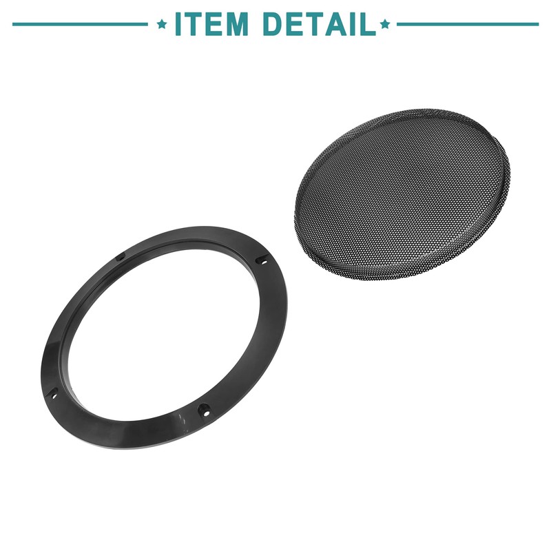ACROPIX 6.5 Inch Speaker Grill Cover Black - Pack of