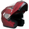 Milwaukee Helmets MPH9826DOT Ionized Flat Red Advanced Motorcycle Modular Helmet