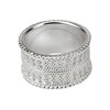 SILBERMOOS Ladies Ring Ornament Band Fine Polka Dot Shiny Sterling