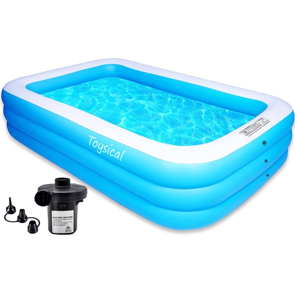 Toysical Inflatable Pool for Kids and Adults with Pump -