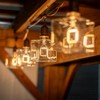 Festive Living LED Cube Light, Unique Edison Bulb with Square
