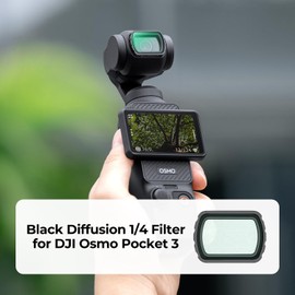 K&F Concept OSMO Pocket 3 Black Mist 1/4 Filter Magnetic Compatible with DJI OSMO Pocket 3 (Aluminium Frame)