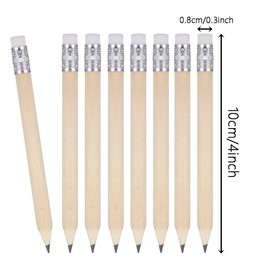 150 Pcs Golf Pencils with Eraser 4 Inch Short Half Mini Wood Presharpened Round Pre Sharpened Bulk Pencil With 1 Sharpener & Eraser for Kids Preschoolers Toddlers Kindergarten School Home