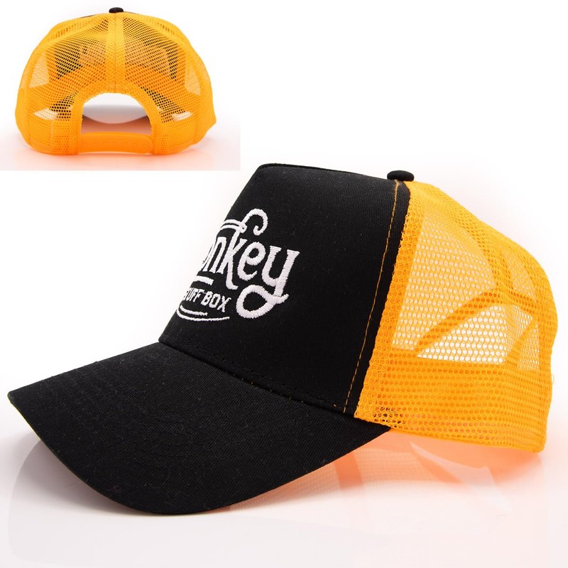 Stuff-Box Snapback Cap Monkey Pop STB-0009 Trucker Cap with White