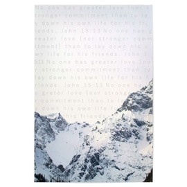 artboxONE Poster 30 x 20 cm Nature Mountainline Bible Verse Picture Mountains Bible Verse