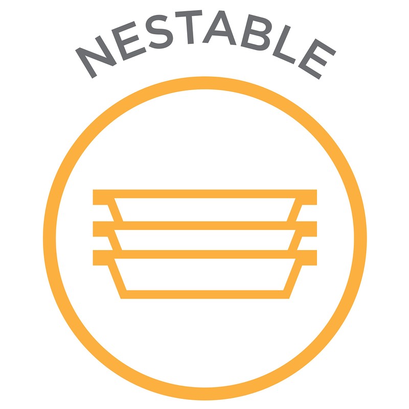 Libbey Stack It Medium Glass Storage Containers with Lids, Set