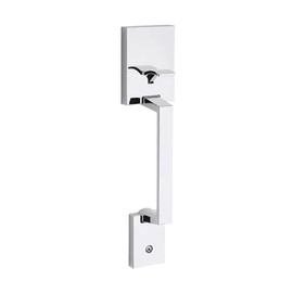 Kwikset 898AMD-26 Amador Handle Only; No Deadbolt with RCAL Latch and RCS Strike Bright Chrome Finish