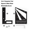 ViewReal Multi-Angle Measuring Ruler,3D Woodworking Square, 22.5-90 Degree Aluminum Alloy