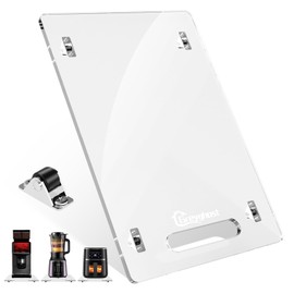 Kitchen Appliance Slider Tray with Silent Wheels, Heavy-Duty Countertop Organizer for Coffee Maker, Mixer, Espresso Machine, Clear Acrylic Kitchen Accessories for Mother Gift 9.84" X 14"