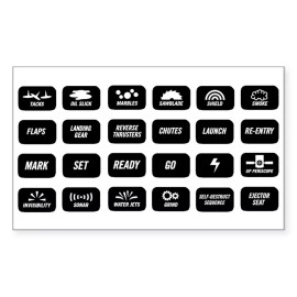 CafePress Mini Toggle Switch Labels Sticker Sticker (rect.) (191943054) - White, S