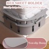 AUOQZ 4Pcs Bed Sheet Holder with Lock Strips, Mattress Bedding