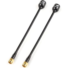 HGLRC LHCP Long Range Antenna FPV Hammer 2.5dBi Mini 5.8G for RC Drone (2 Pieces Long SMA LHCP)