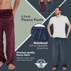 DOCKERS Fleece Pajama Pants for Men, 2 Pack Lounge Sleepwear