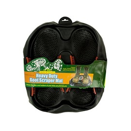 bulk buys OL173 Heavy Duty Boot Scraper Mat Black/Orange