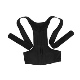 PACKOVE Posture Adjustable Support Brace for Shoulders Relieves Unisex Design Breathable Material Fit for Men Women Black Xxl