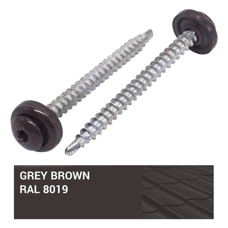 SKIR'CO (40 pcs) Metal Roofing Screws, 4.8 x 60 mm