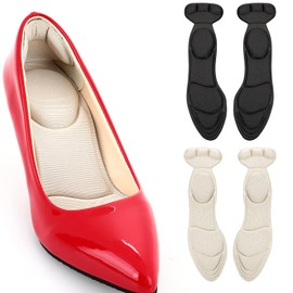 WLLHYF 2 Pairs Heel Insoles Breathable Shoe Insole, Sponge Shoe Pads with High Heel Inserts, Cropable High Heel Insert for Loose Shoe, Heel Protector Heel Grip for Arch Pain Foot Pain Heel Sore