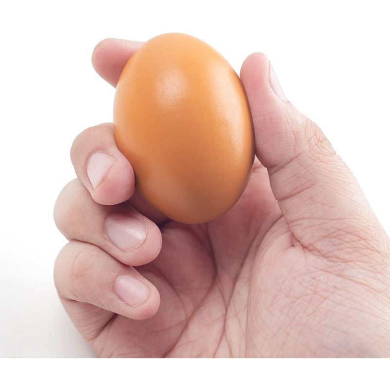 Pack of 5 Easter Eggs, Wooden Brown Fake Emergency Eggs