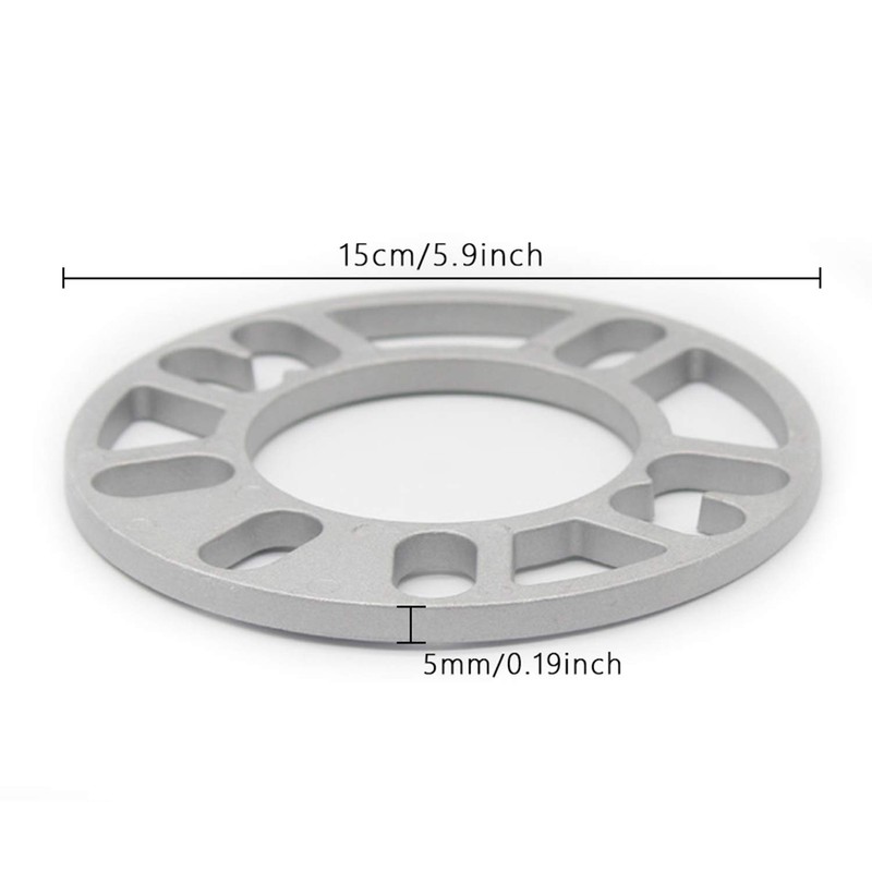 4 x 5mm Aluminum Alloy Wheel Spacers Shims Spacer Universal
