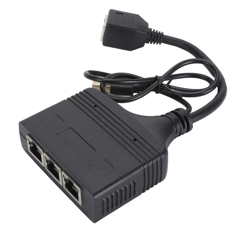 1 to 3 Ethernet Splitter High Speed 1000Mbps RJ45 Network