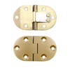 Antrader Brass Butler Tray Hinge, 2Pcs Round Edge Hinge Brass