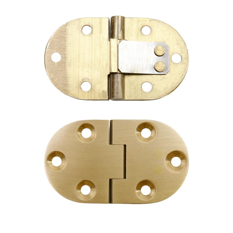 Antrader Brass Butler Tray Hinge, 2Pcs Round Edge Hinge Brass