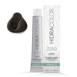 HIDRACOLOR - Tinte Permanente para Cabello Zero Color 1 Negro 90 ml, sin Amoniáco, Cubre Canas, con Miel y Aloe Vera, Gran Duración y Humectación, Coloración Cabello, Aporta Sedosidad y Brillo