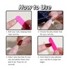 Press on Nails Pink and White False Nails with Ribbon