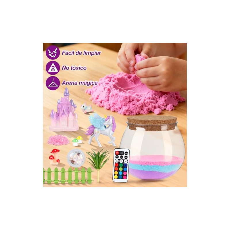 BYHANG - Kit de Contenedor transparente Iluminado Ninos, Manualidades para