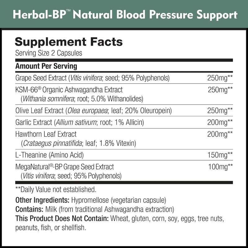 Herbal-BP Natural Blood Pressure Supplement - Supports Circulatory Health |