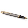 PARKER IM Ballpoint Pen | Grey Lacquer with Gold Trims