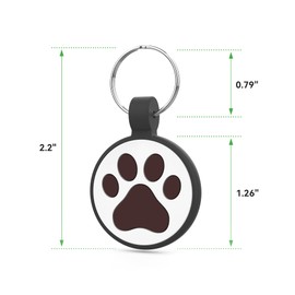 WhoseID QR Code Cat Tag, Modifiable Pet Online Profile, Multiple Emergency Contact, Scannable QR Code, Instant Location Email Alert (Medium to Large Breeds - 1.25", Black & Orange & Red & Green)