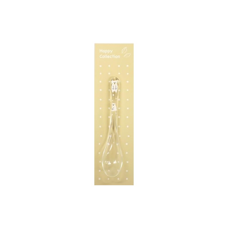 Aoba 544388 Clear Spoon, Animal Land Polar Bear, 7.1 inches