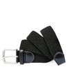 Gloop unisex elastic leather braided stretch belt; stretchable fabric; leather