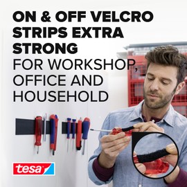 tesa 55228 On/Off Hook and Loop Extra Strong Strips - White