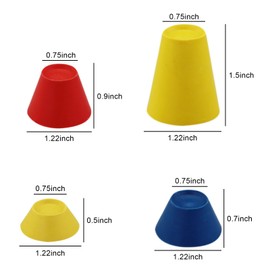 REBECASKYENS Jumbo Golf Tees Gummi, Winter Golf Tees Gummi, Verschiedene Höhen und Mehrfarbig Gummi Golf Tees für frostige Tage, 16 Stück