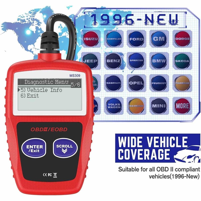 OBD2 Scanner Diagnostic Tool - Vehicle Code Reader for Car