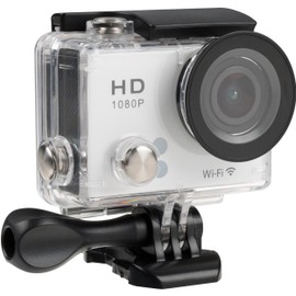 TecPlus Full HD 1080P Wi-Fi 12 MP 140 Degree Wide Angle Lens Waterproof 30 m Helmet Camera Sports Action Camera with Mounting Accessories Kit for Cycling/Surfing/Climbing - White