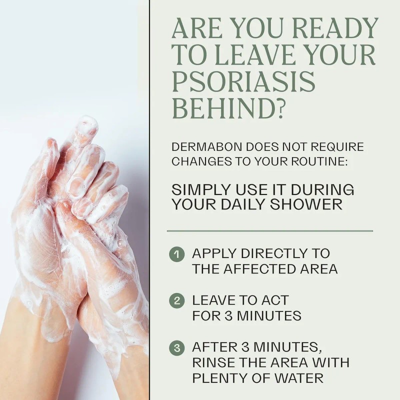 Dermabon Barra De Jabón Para Control De Psoriasis, Dermatiti