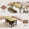 Einhomn 5 Piece Dining Table Set for 4-6, 63" Extendable