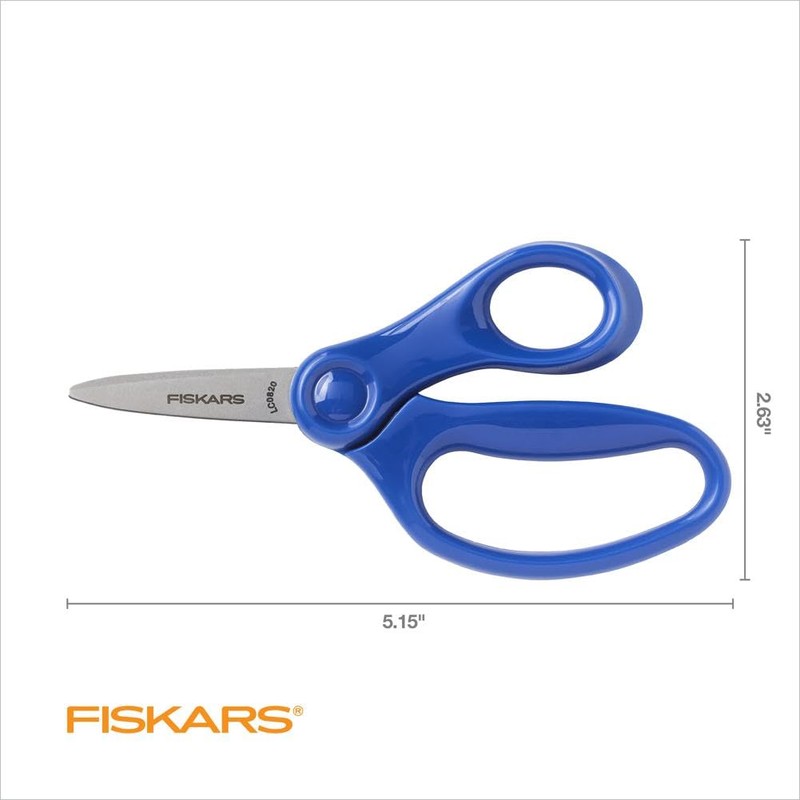 Fiskars 5" Pointed-Tip Scissors for Kids Ages 4-7 - Scissors