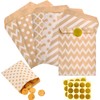 Bolsas de Papel Kraft Biodegradable, 100 Unidades, 5 Patrones