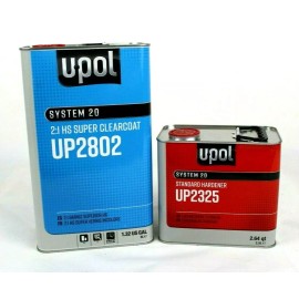 U-Pol UP2802 Clear Coat HS Super Clear Only or Kit with Hardener 2 to 1 Mix UPOL - UP2325 Standard Hardener