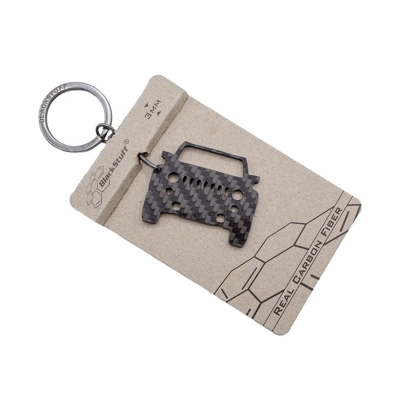 BlackStuff Carbon Fibre Keyring Compatible with H2 BS-107, black