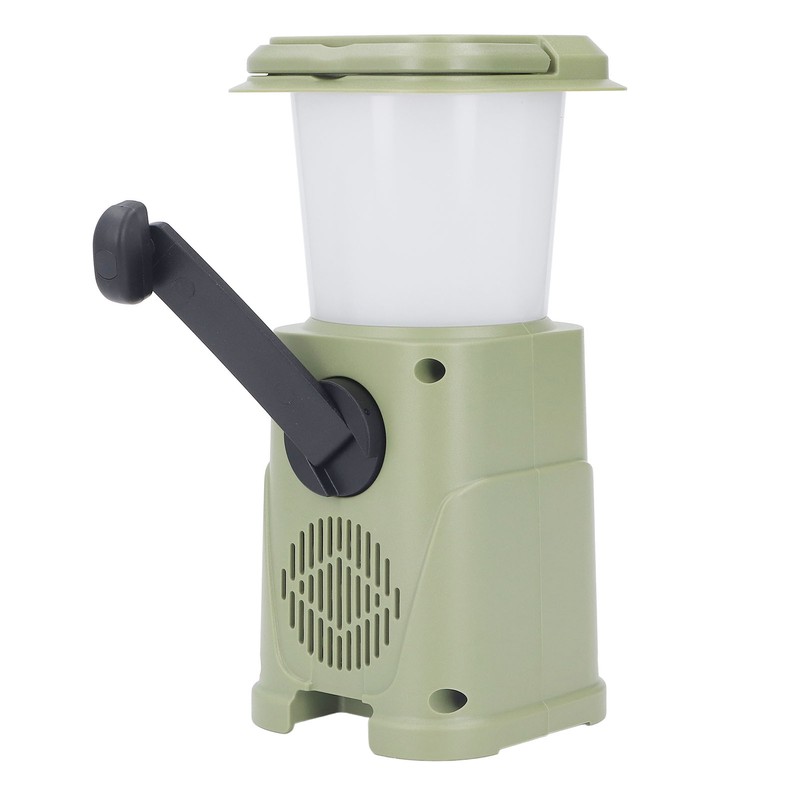 Camping Lamp Hand Cranked Solar Power Indicator LED IPX3 Waterproof