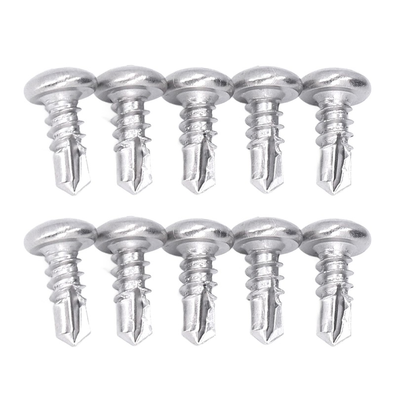 200Pcs Self Drilling Screw Stainless Steel Round Head M4.8x13 Fastener