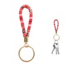 MUQIDA Bohemian Keychain, Handmade Boho Wristlet with Keyring, Hippie Woven