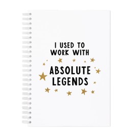 Manta Makes I used to work with absolute legends notebook spiralbound | work friend leaving work gifts | funny joke work leaving gifts (Lined paper)