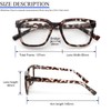 MMOWW 3 Pack Square Reading Glasses with Spring Hinges Oprah