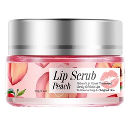 Exfoliante de labios exfoliante de labios hidratante durante la noche crema para dormir reparación de labios de labio durazno, exfoliante de labios